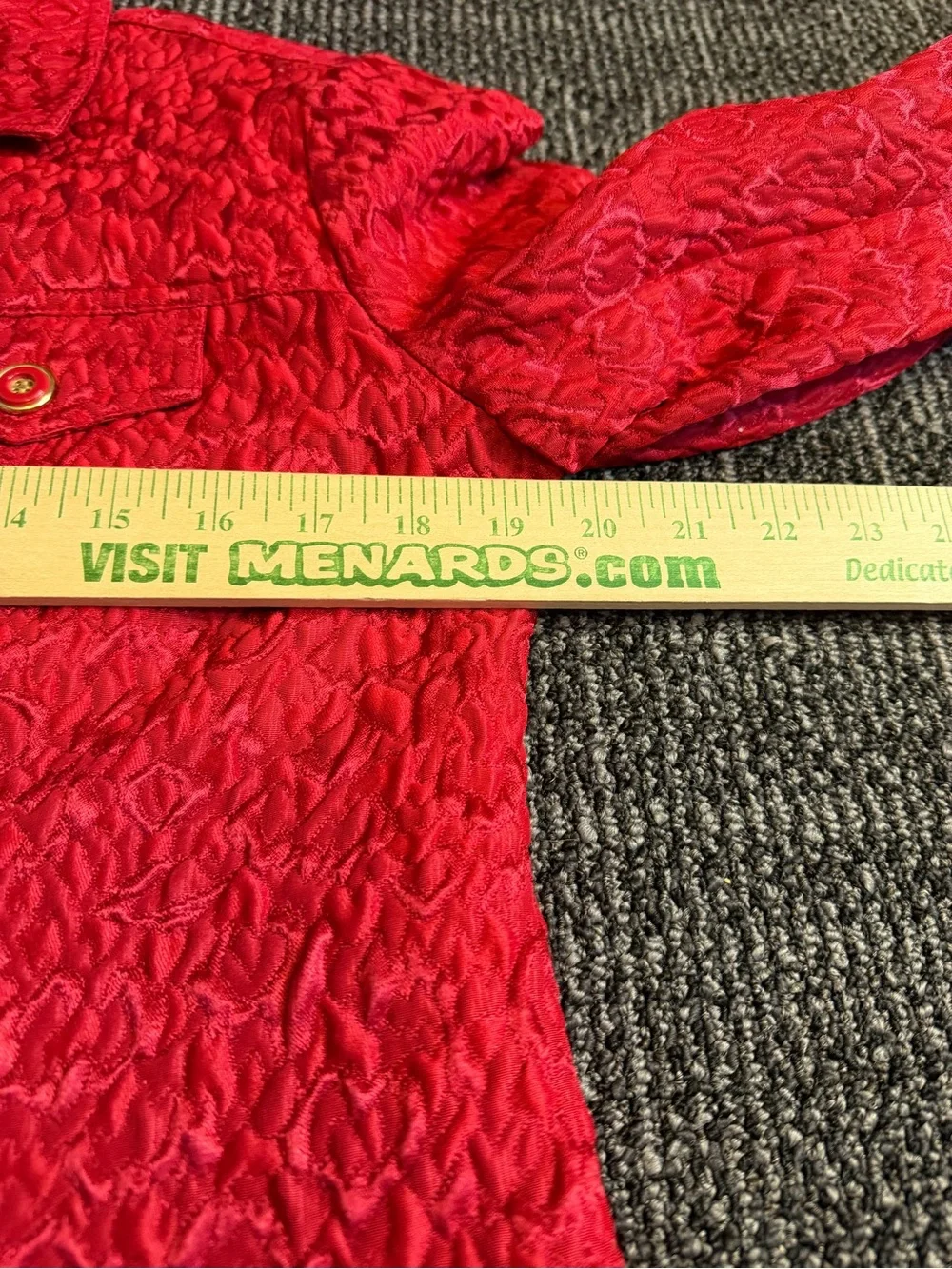Vintage Laura Ashley Red Chenille Textured Button Jacket Blazer Women's Small P